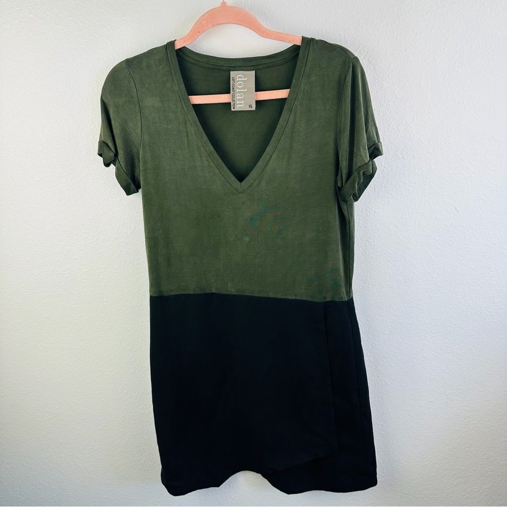 Dolan Left Coast‎ Olive Black Mini Dress Size XS